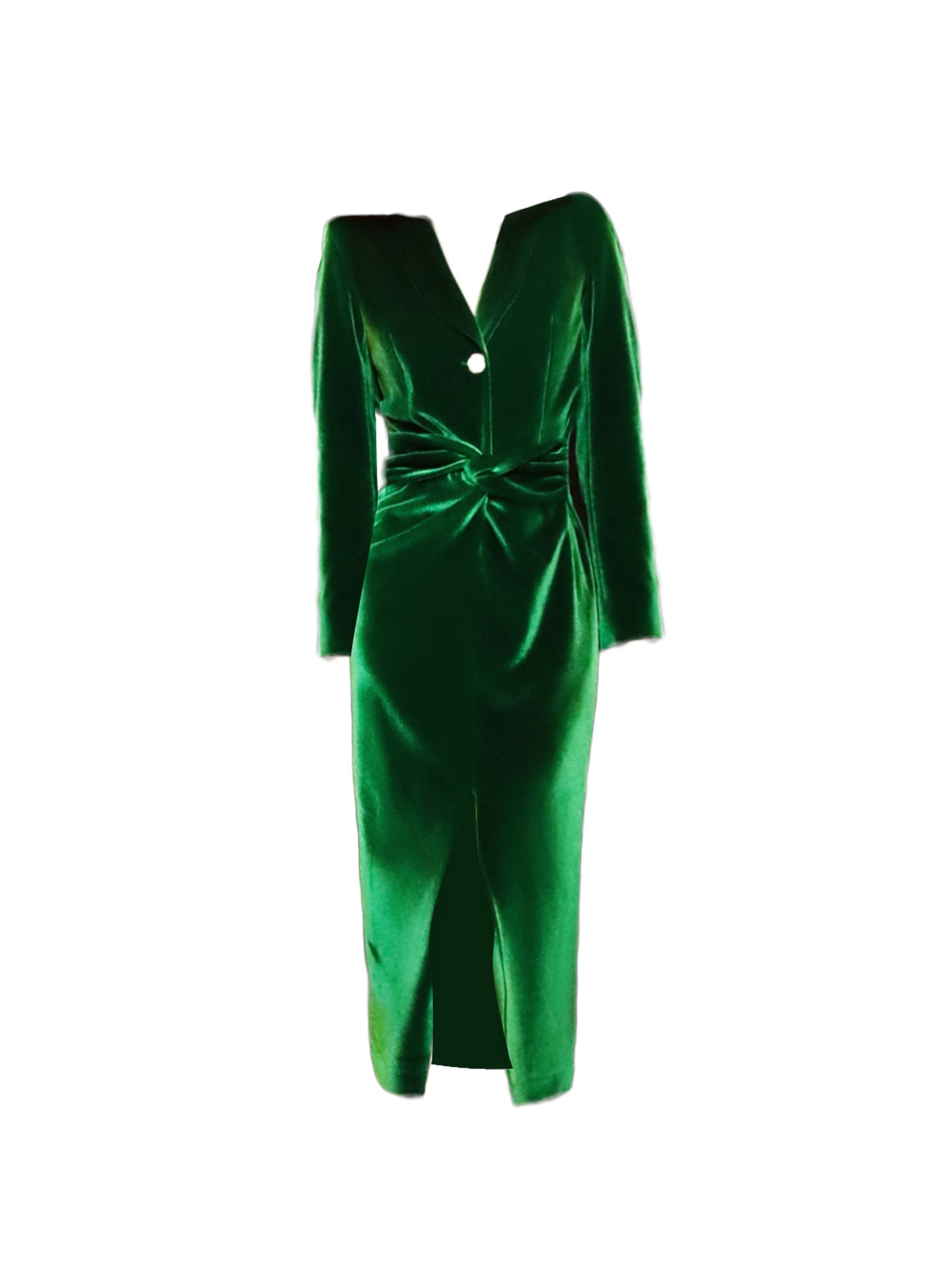New retro light luxury design sense velvet simple self-cultivation feminine long-sleeved dress- Filia