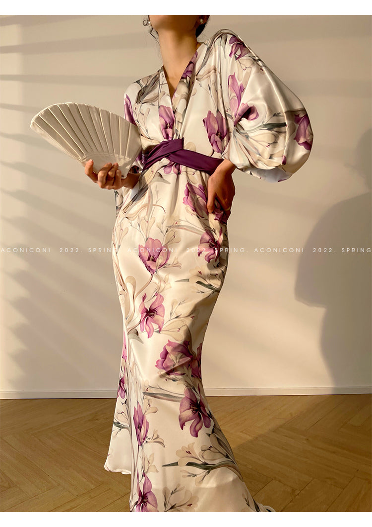Aconiconi|French light luxury japanese inspired dress - Begonia