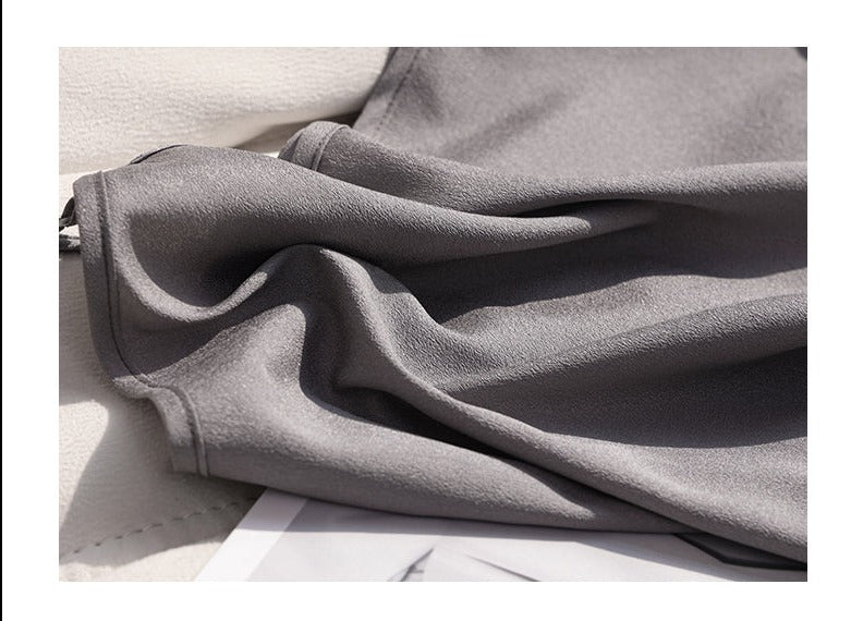 SUSHE 2023 early spring gray retro loose shirt - Cariyt