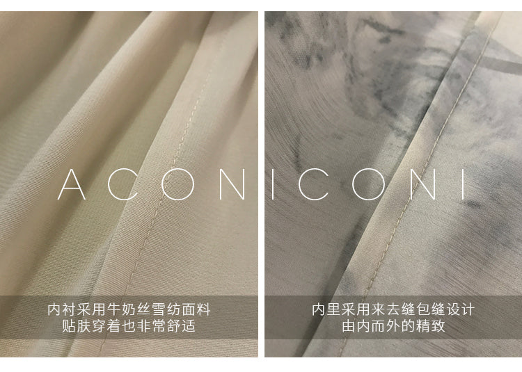 Aconiconi|French Print Goddess Sleeveless Long Dress - Garden of Thorns