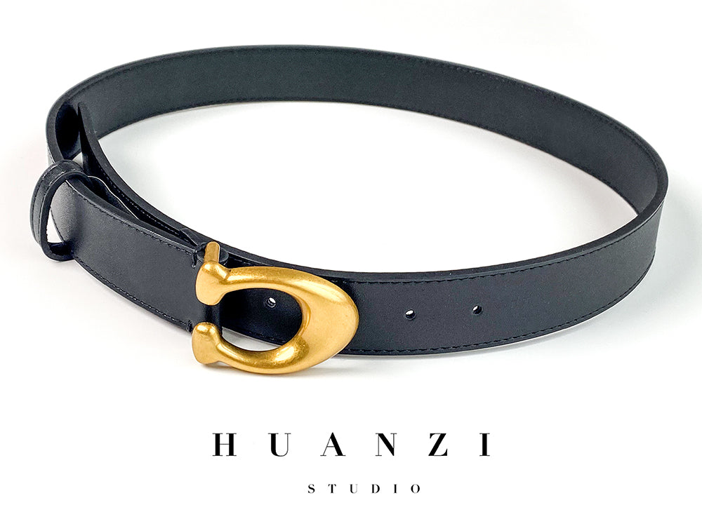 HUANZI Haute Couture All-match Boutique Belt -Bronze C