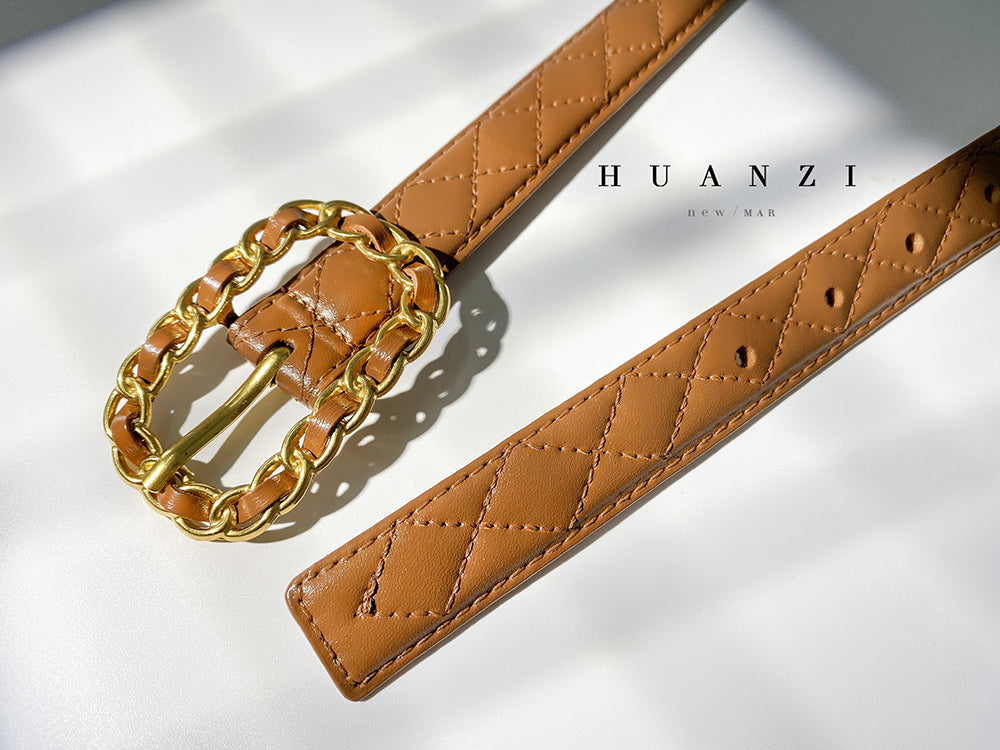 HUANZI Haute Couture All-match Boutique Belt -Lingge