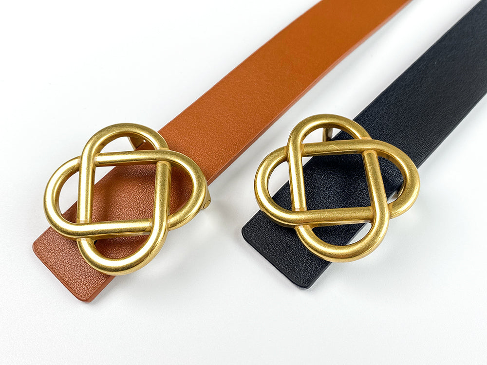 HUANZI Haute Couture All-match Boutique Belt -Four leaf