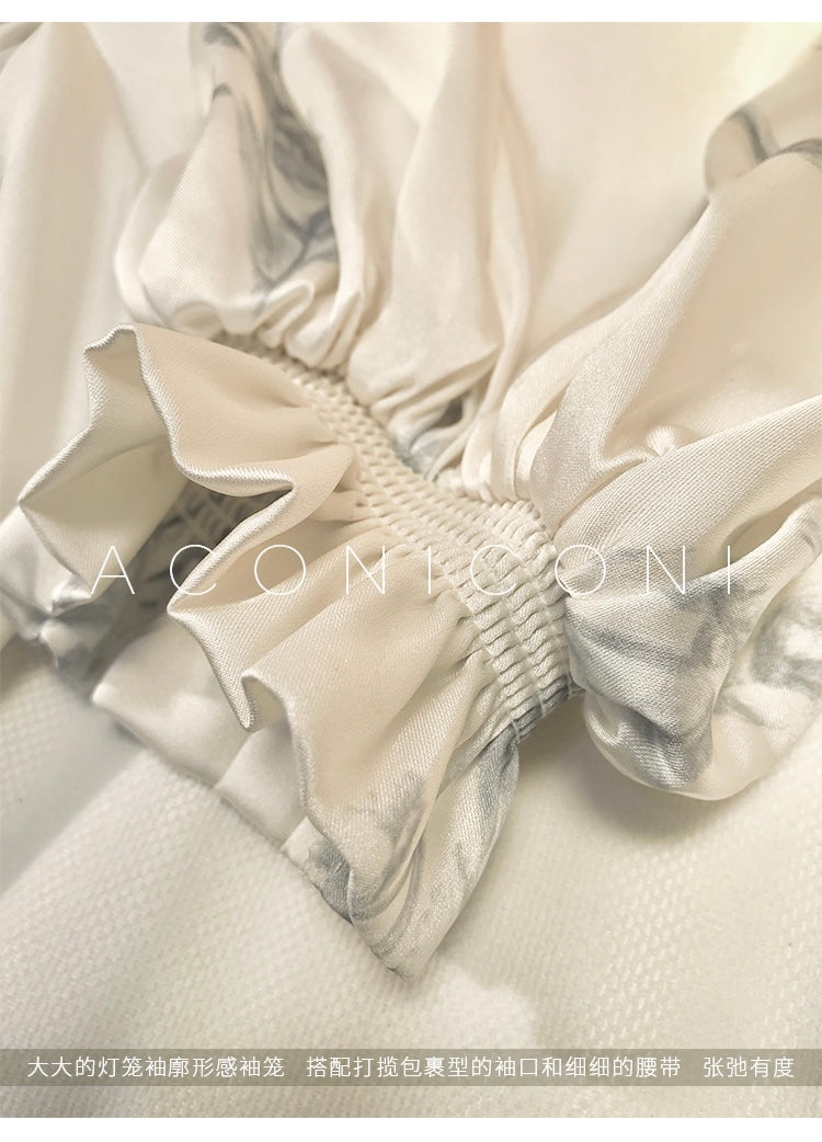 Aconiconi|dyed imitation silk loose romantic dress - Nagamachi
