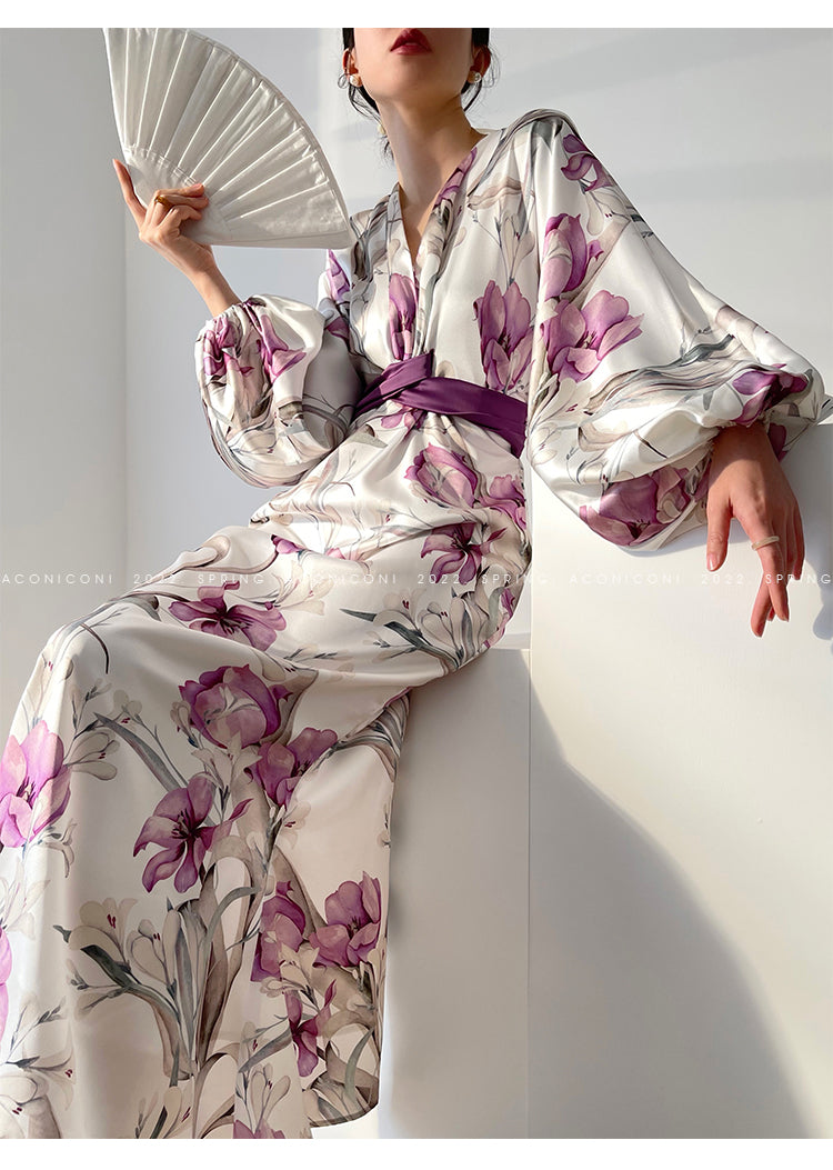 Aconiconi|French light luxury japanese inspired dress - Begonia