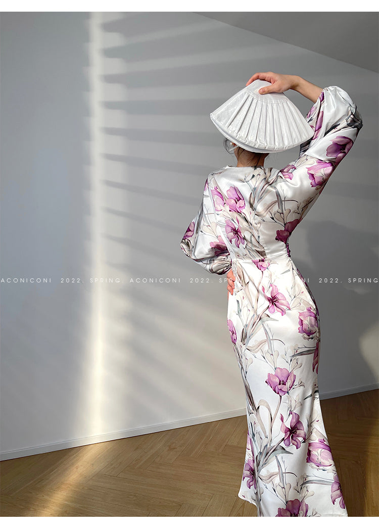 Aconiconi|French light luxury japanese inspired dress - Begonia