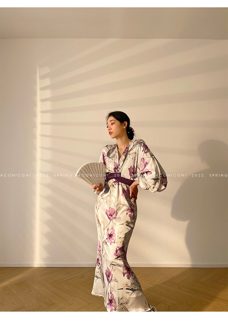 Aconiconi|French light luxury japanese inspired dress - Begonia