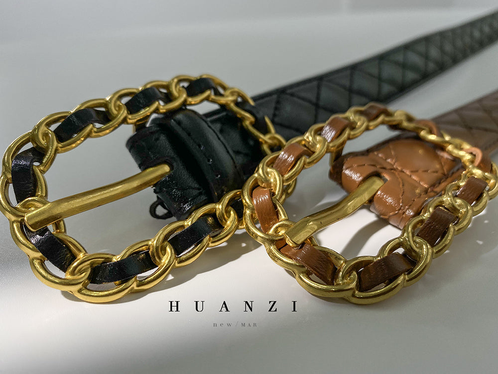 HUANZI Haute Couture All-match Boutique Belt -Lingge