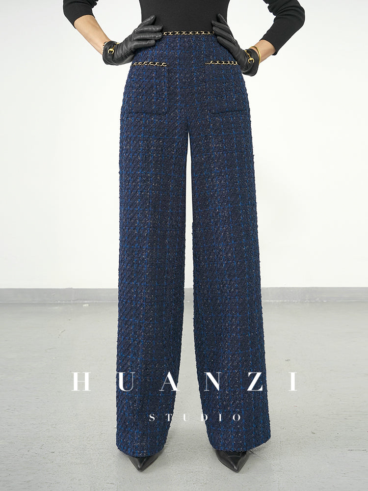 Huanzi new collection-level high-definition small fragrant wind jacket female plaid suit with a complete set- Bibi