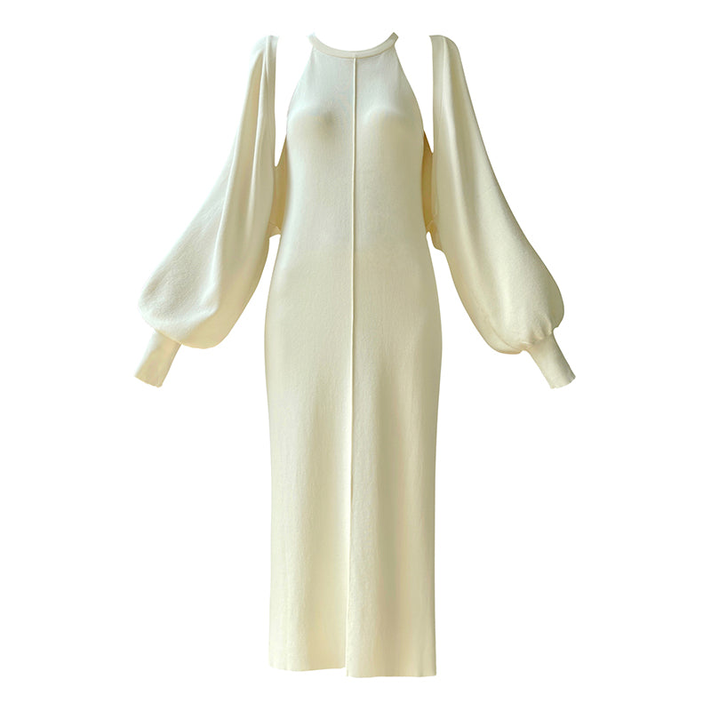 Aconiconi| Knitted dress suit + classic shawl versatile cardigan - Paris