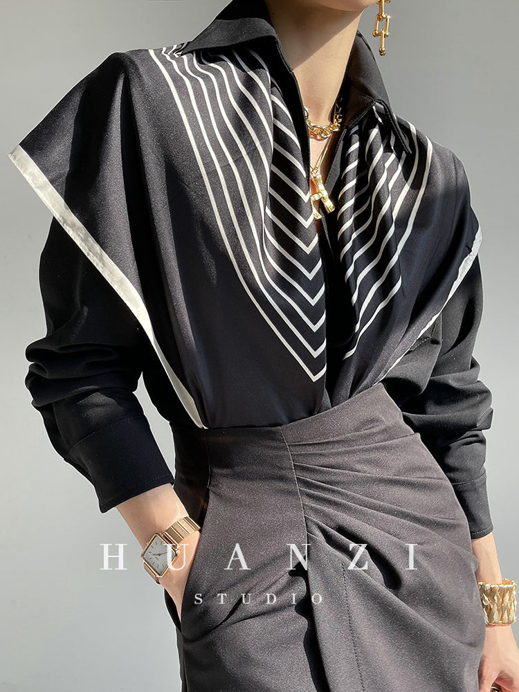 Huanzi custom high end quality shirts professional iron-free pullover loose retro shirt - Tiblw