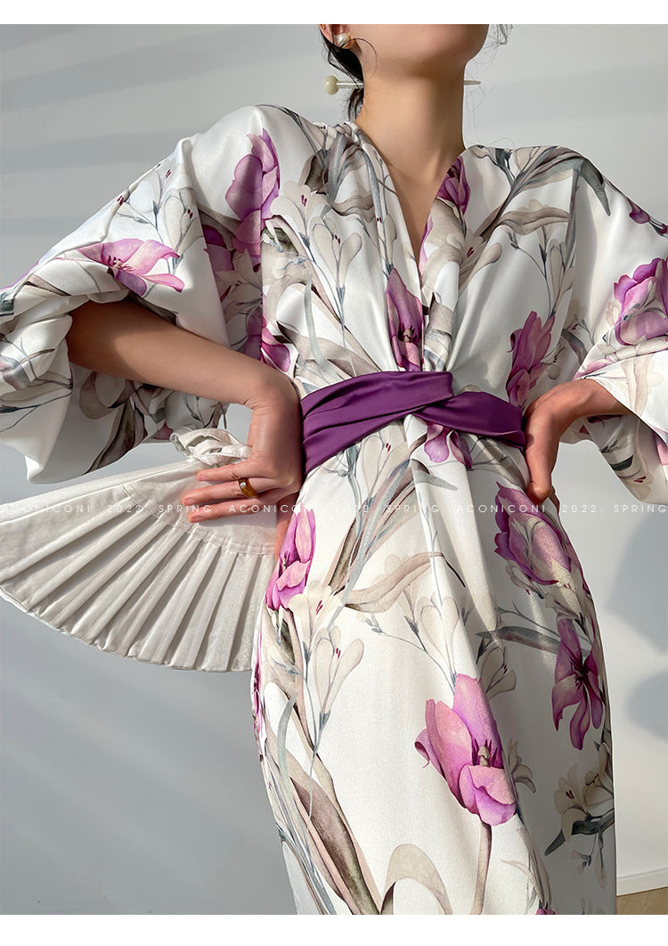 Aconiconi|French light luxury japanese inspired dress - Begonia