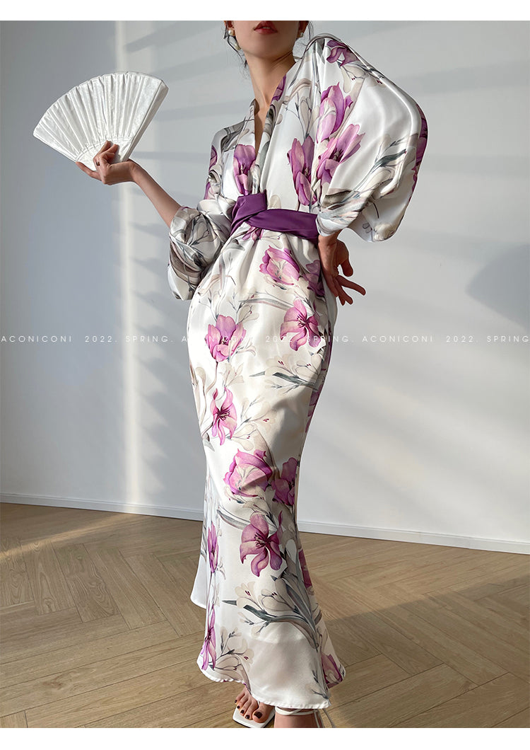 Aconiconi|French light luxury japanese inspired dress - Begonia