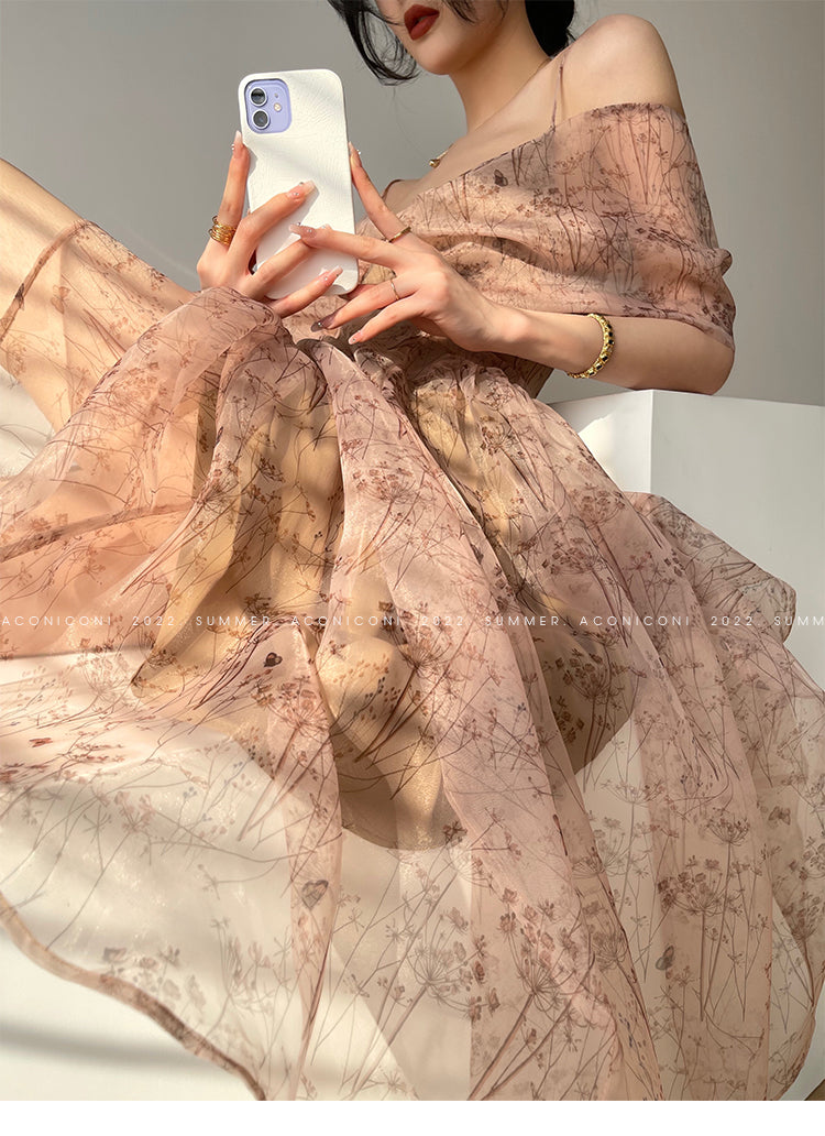 Aconiconi｜ whispers high-end French suspender fairy dress