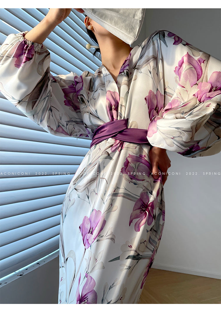 Aconiconi|French light luxury japanese inspired dress - Begonia