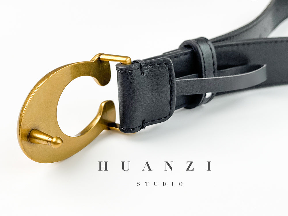 HUANZI Haute Couture All-match Boutique Belt -Bronze C