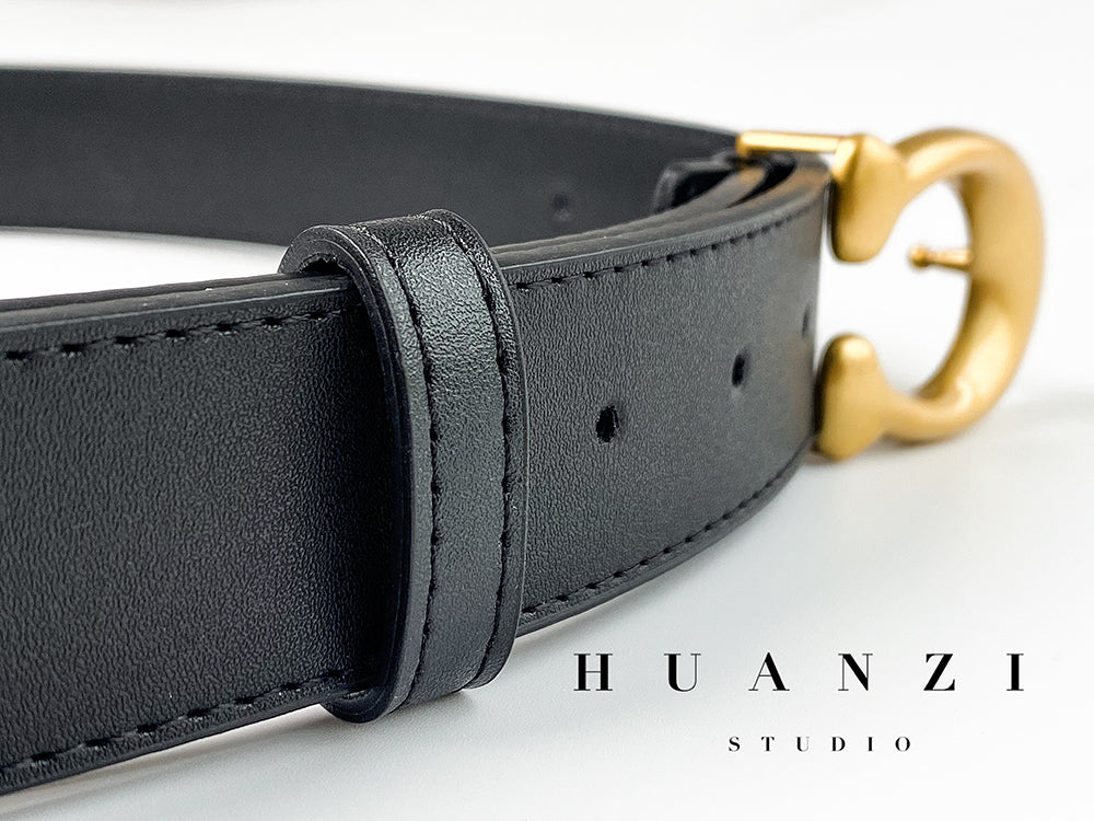 HUANZI Haute Couture All-match Boutique Belt -Bronze C