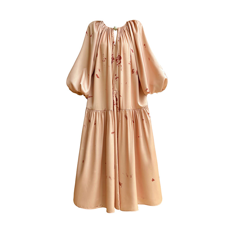 Aconiconi| Autumn Shadow French loose puff sleeve dress, skirt + top - Hefeng Autumn Shadow