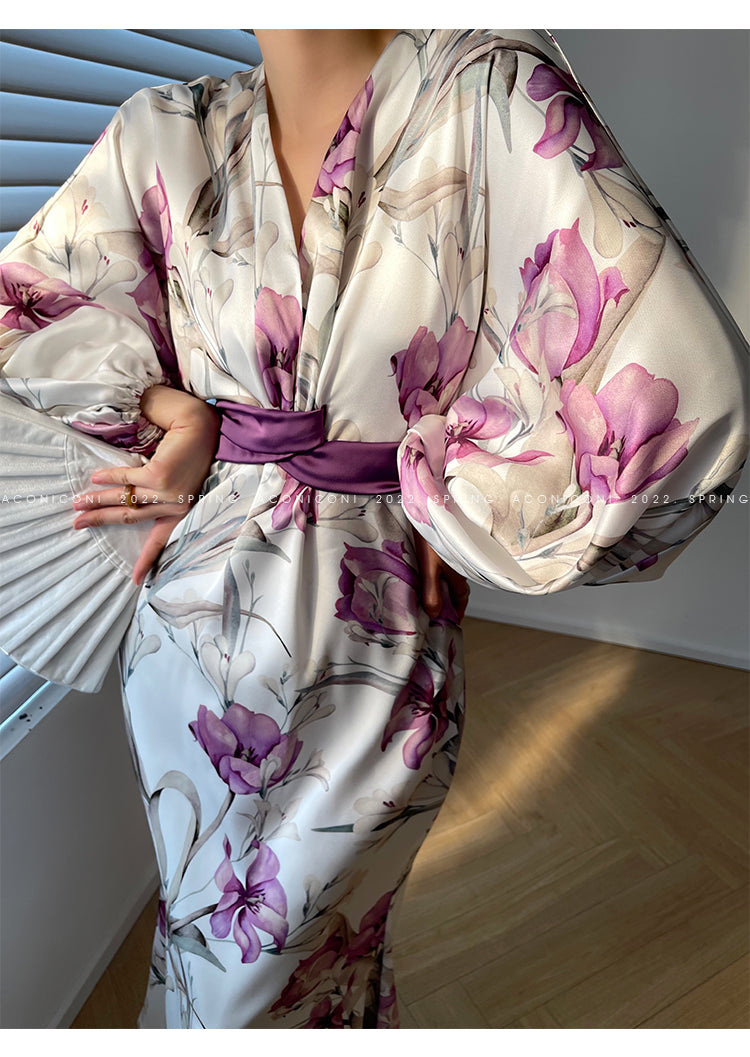 Aconiconi|French light luxury japanese inspired dress - Begonia