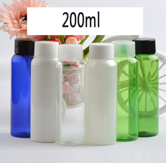 200ml round shoulder bottle PET plastic double-layer screw cap empty bottle