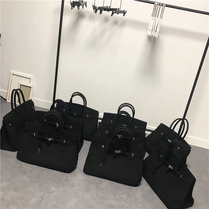 Retro birkin inspired canvas weekender overnight weekend travel bag fashion high street travel handbag