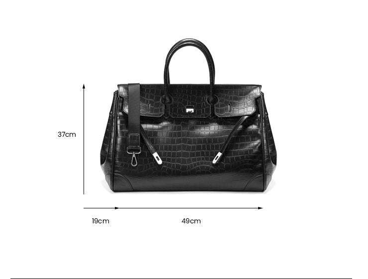 Black Platinum pattern weekender overnight weekend tote men/women's travel bag high street travel handbag