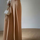 Aconiconi Eleant White Waist Loose Long Straight Suit Dinner Pants- Cloud Steps