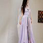 DOLLY Luxury Purple Halter Neck Backless Tassel Sexy Long Party Dress-Babe