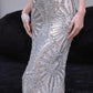 DOLLY Luxury Sliver Sleeveless Beaded Glitter Long Dress-SIDNEY