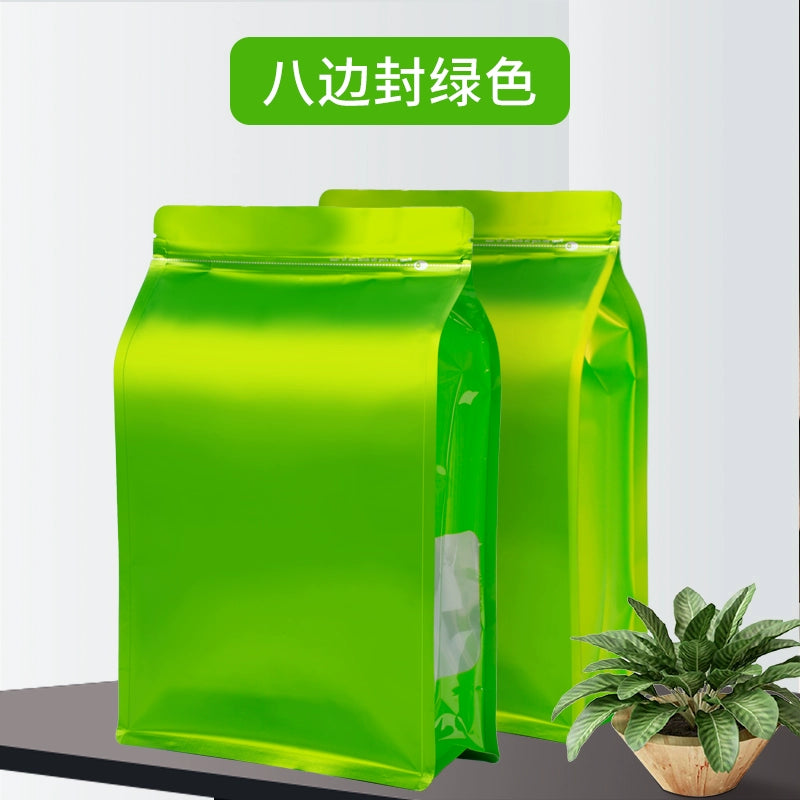 Tea packaging bag ziplock bag aluminum foil octagonal seal stand up bag green tea black tea flower tea loose tea pu'er tea seal bag