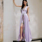 DOLLY Luxury Purple Halter Neck Backless Tassel Sexy Long Party Dress-Babe