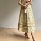 Aconiconi Elegant French Print Crew Neck Sleeveless Loose Summer vacation Dress-Blossom