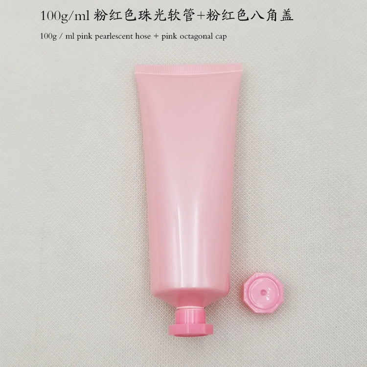 Spot 100gml custom skin care products, cosmetics, facial cleanser, hand cream, pink hose, sub-bottle, packaging material tube