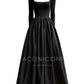 Aconiconi Elegant Black French Sleeveless High Waist Tutu Dinner Dress- Baileys