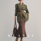 Huanzi high-end retro autumn and winter 100% wool waist suit jacket - Cassie