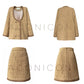 Brownie autumn wool retro tweed suit skirt jacket - Dunnu