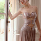 DOLLY Luxury Sleeveless Skin Revealing Tube Top Hollow Birthday Dress-MIA