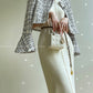Aconiconi High-end tweed short coat +  high-waist skirt two-piece set - Milan Wilderness