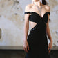 DOLLY  High End Black Off Shoulder Sequin Tube Top Long Banquet Dress-Maris