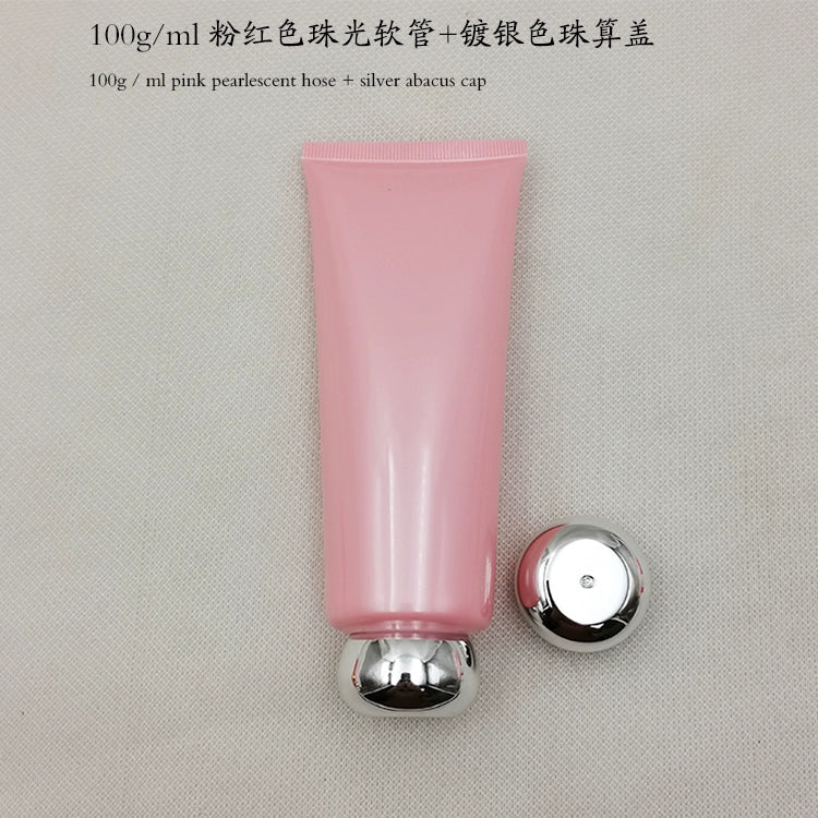 Spot 100gml custom skin care products, cosmetics, facial cleanser, hand cream, pink hose, sub-bottle, packaging material tube