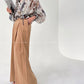 Aconiconi Eleant White Waist Loose Long Straight Suit Dinner Pants- Cloud Steps