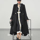 Huanzi double-sided cashmere women's black wool autumn winter coat - Muinw