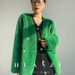 Huanzi green imitation fur autumn winter coat - Miiw