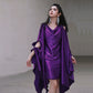 DOLLY Elegant Deep Purple Off  Shoulder Swing Collar Short Party Dress-PREETI