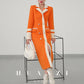 Huanzi custom high-grade orange double-sided cashmere wool autumn winter coat - Cirre