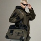 Army green Retro birkin inspired handmade canvas men business travel tote women's weekender travel overnight weekend handbag