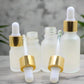 DONE New transparent frosted essential oil bottle sub-bottling gold ring rubber head dropper deployment glass bottle dilution essence bottle