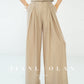 Huanzi custom sleeveless vest top high waist wide leg pants suit two-piece -Wola