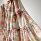 Aconiconi High End Floral Print Sleeve Less Halter Neck Long Resort Dress- Spring Dream