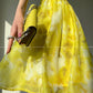 Aconiconi｜Lemon yellow high end summer dress- desire